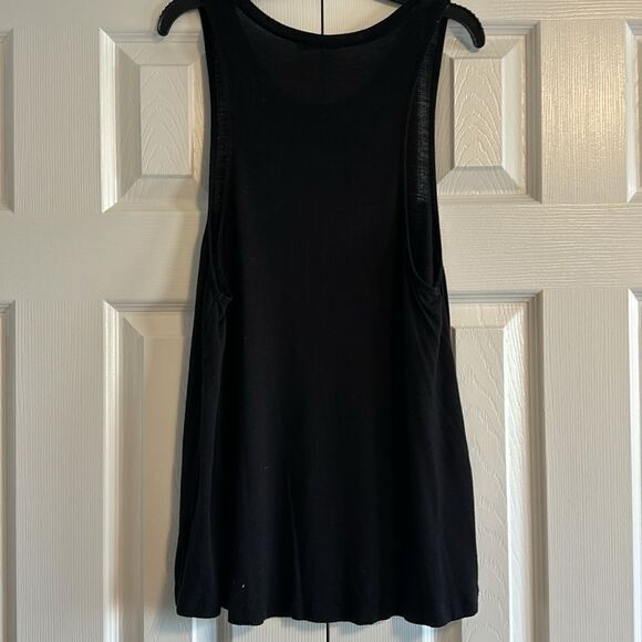 Double Zero Women’s Slightly Sheer Black Tank Top, Size L - Picture 4 of 6